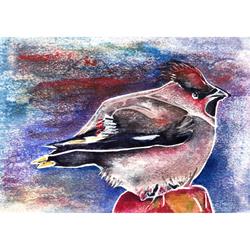 EUROPEAN WAXWING CARD